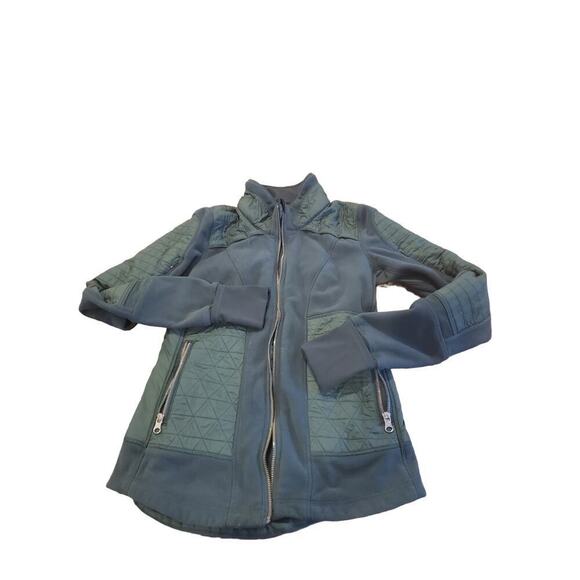 Lululemon Define Jacket ?Fleece Green Quilted Trim Full Zip Fitted 6 - Picture 1 of 10